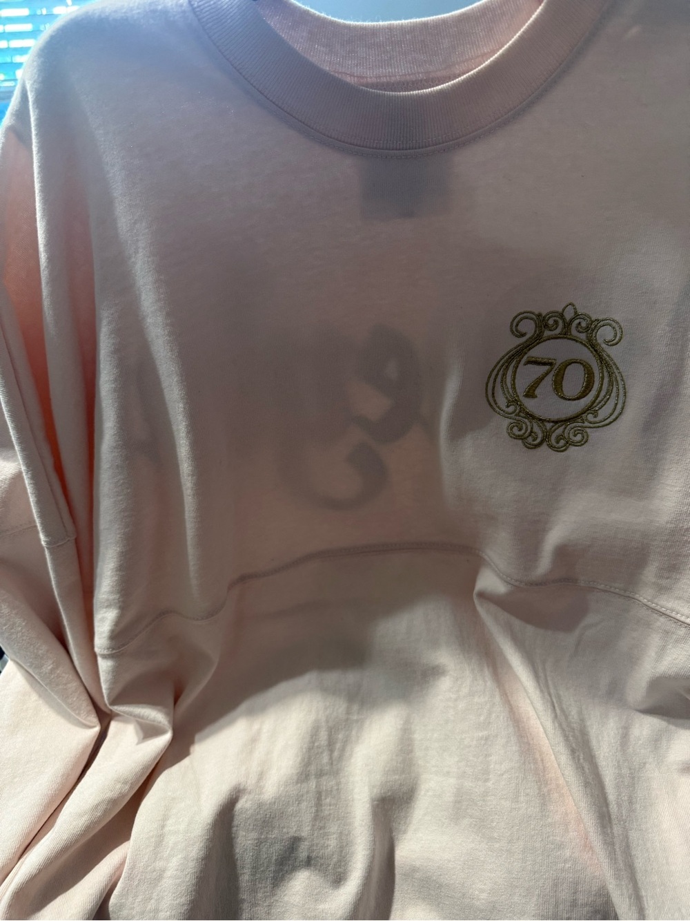 Light Pink Women's Jersey with Gold '70' Crest